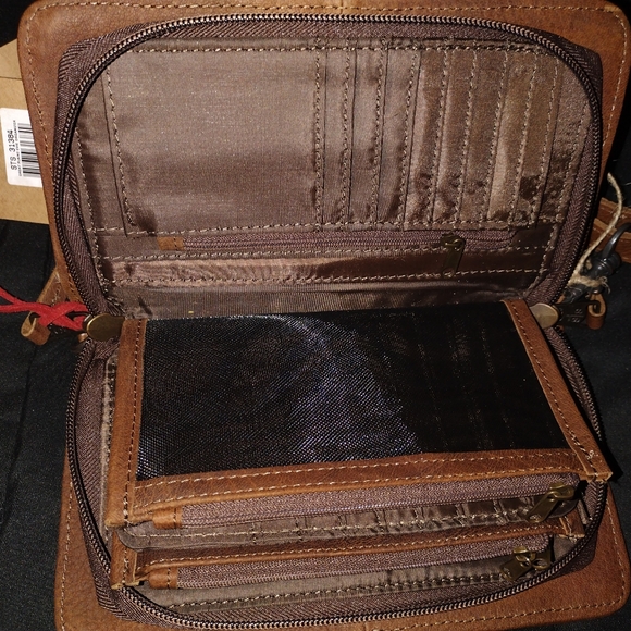 STS Ranchwear Wild Leopard and Brown Crossbody Bag - Picture 2 of 4